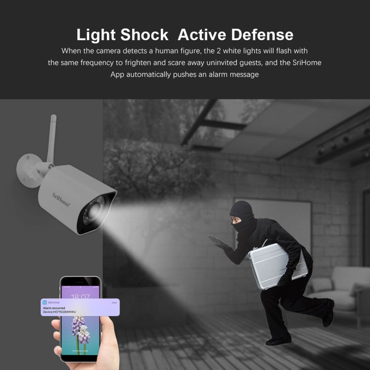 SriHome SH034 5.0MP Mini Dual 2.4 / 5G WiFi Outdoor Waterproof Video Surveillance Color Night Vision Security CCTV Cam SriHome SH034 5.0MP Mini Dual 2.4 / 5G WiFi Outdoor Waterproof Video Surveillance Color Night Vision Security CCTV Cam